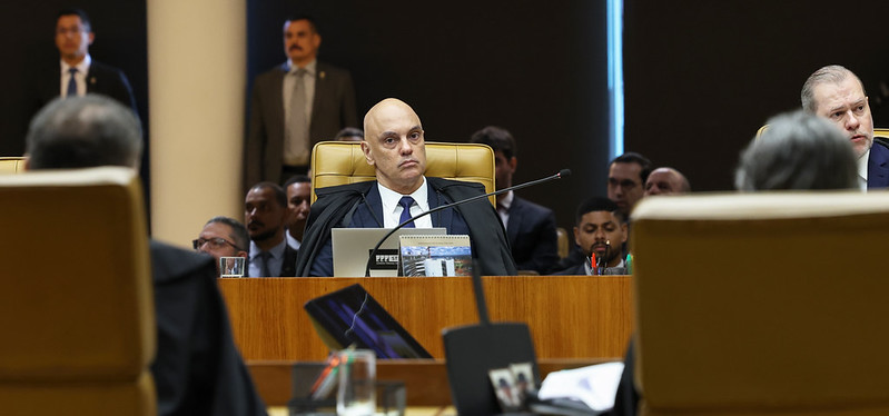 Ministro Alexandre de Moraes, que se declarou impedido em ação sobre registros no Senado.