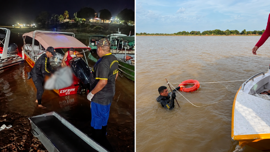 Equipes procuram pescador que morreu afogado em Parintins após naufrágio de canoa no Lago Macurany.