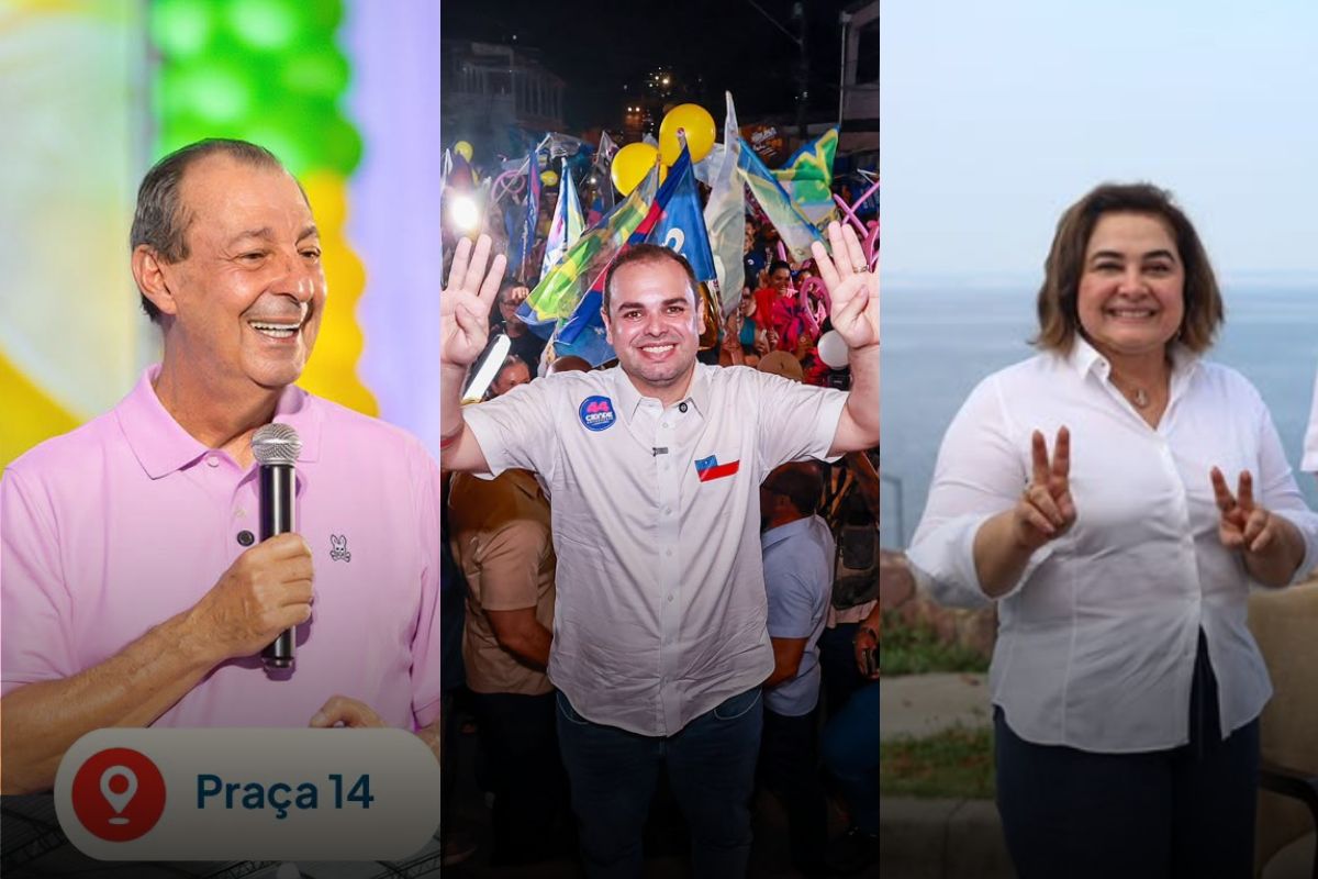 Arte com os percentuais da pesquisa Ipen para o Governo do Amazonas em 2026.