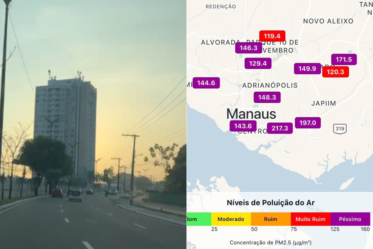 Qualidade do ar em Manaus atinge nível crítico