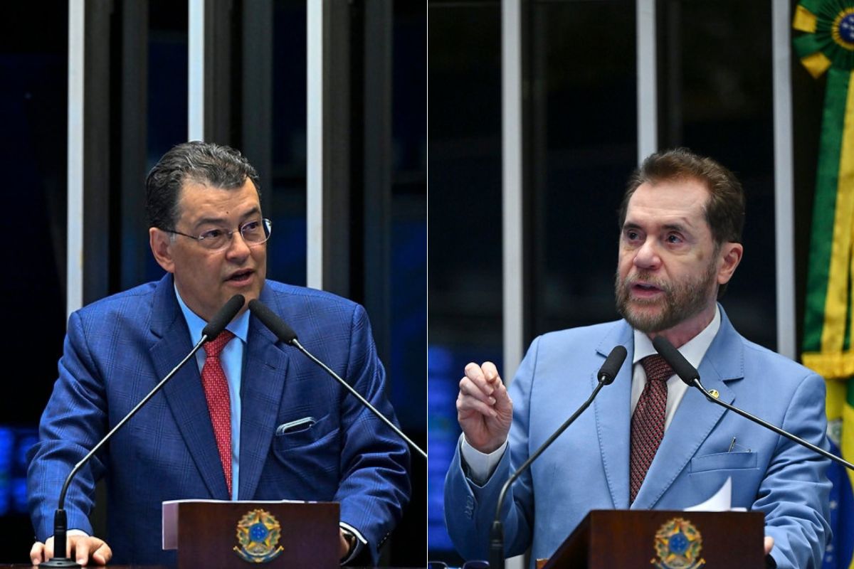 Senadores eleitos Amazonas Eduardo Braga e Plínio Valério após apuração das Eleições 2026.